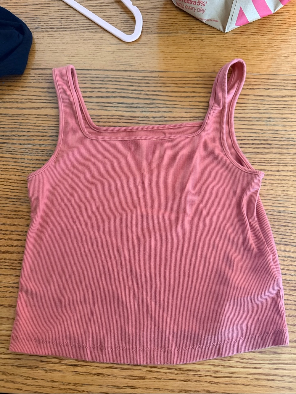 Women’s Old Navy Ribbed Tank Top - Black & Pink - Picture 4 of 6